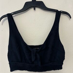 Navy Cropped Tank Top